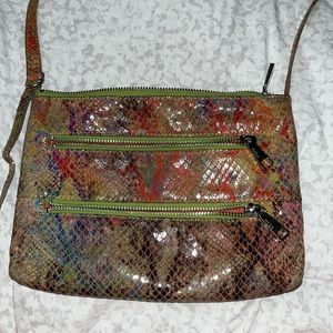 HOBO the original Colorful Snake skin crossbody bag